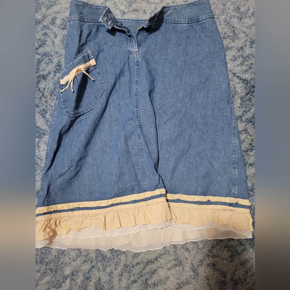 J Jill jean skirt